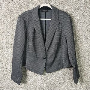 Lane Bryant Blazer Women’s 22 Black and White Houndstooth Jacket